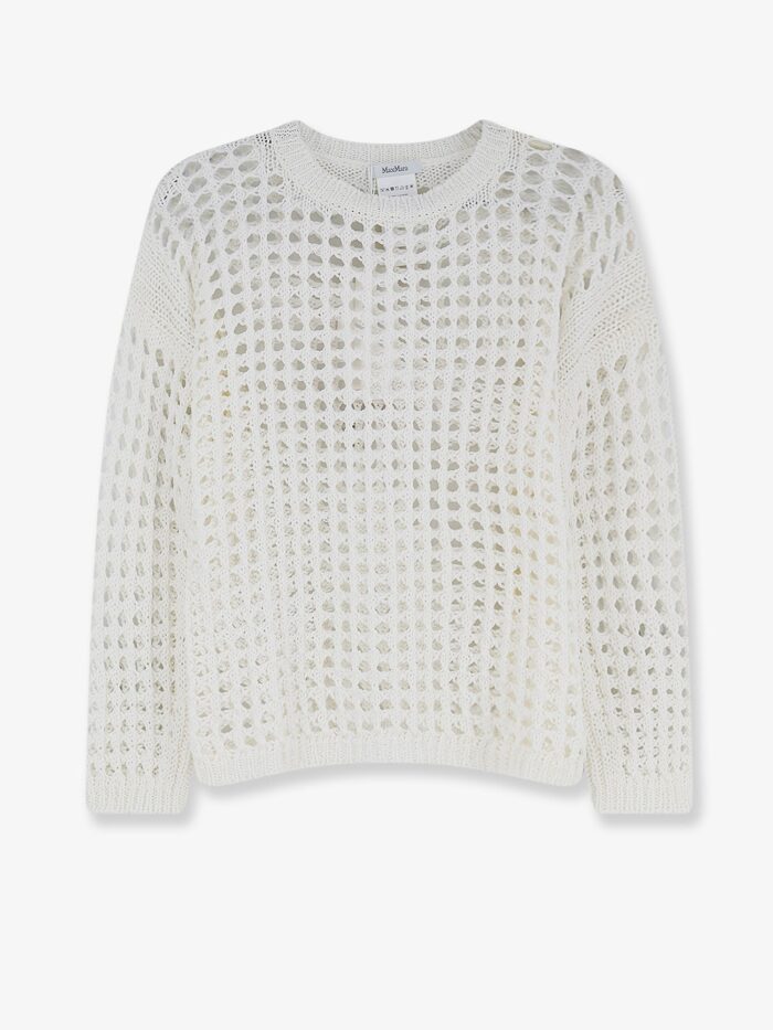 Max Mara Mxpfebe Perforated Cotton Sweater