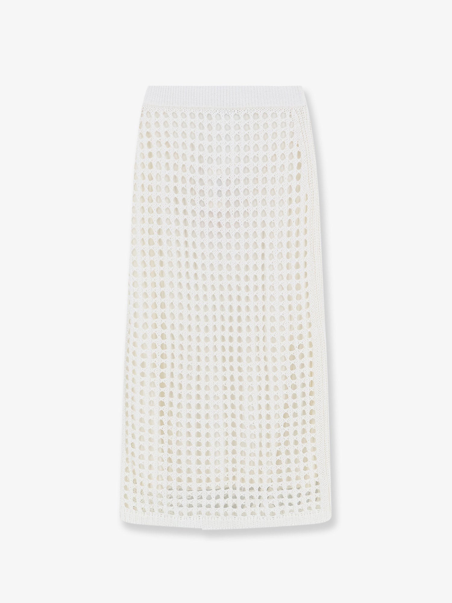 Max Mara Mxpgeode Perforated Cotton Skirt