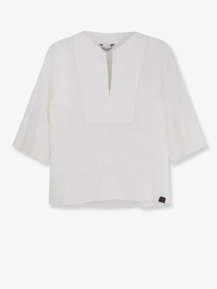Max Mara Mxpsospiro Linen And Viscosa Shirt