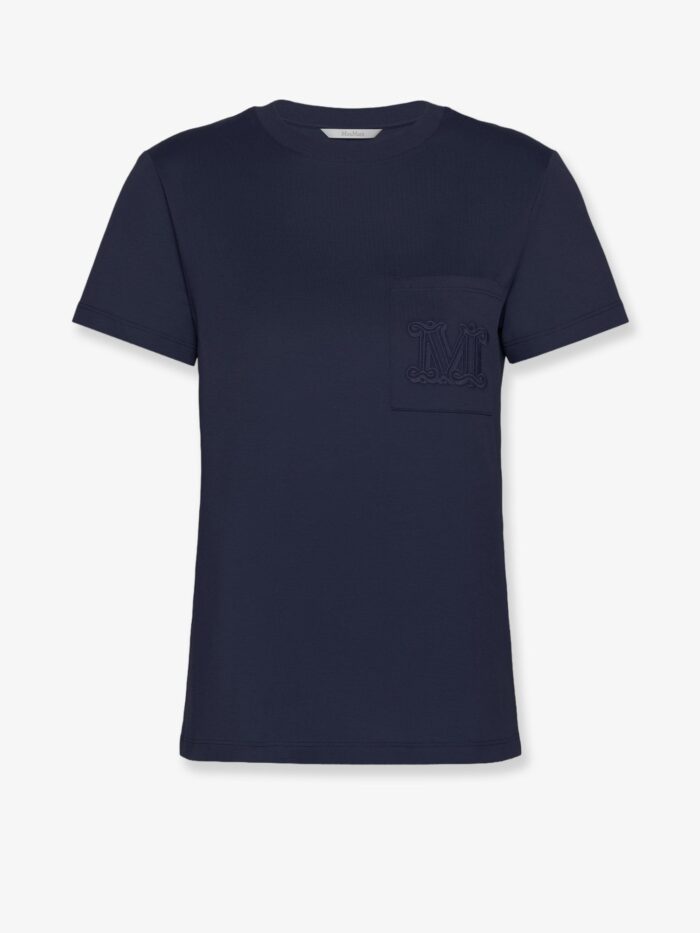max mara papaia cotton t shirt with monogram Max Mara Papaia Cotton T-shirt With Monogram