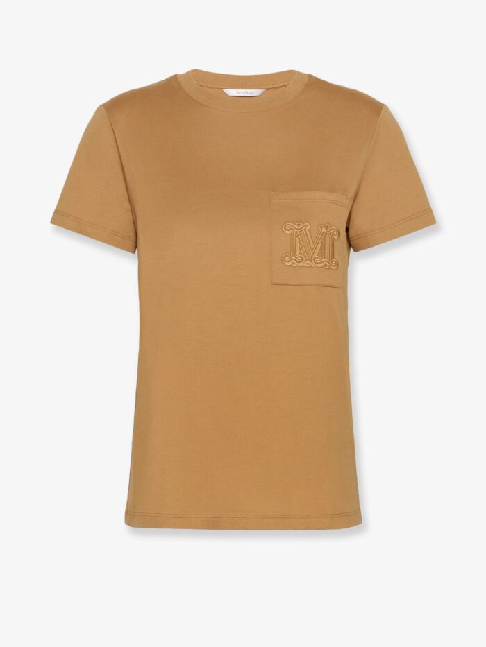 max mara papaia cotton t shirt with monogramma Max Mara Papaia Cotton T-shirt With Monogramma