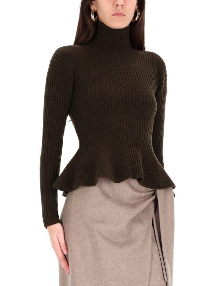 Max Mara PEPLUM TURTLENECK SWEATER