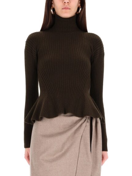 Max Mara PEPLUM TURTLENECK SWEATER