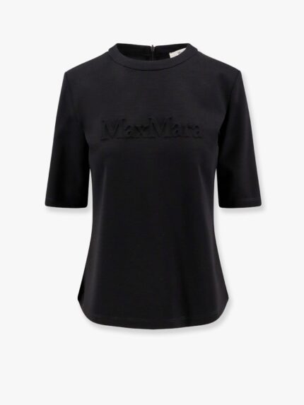 Max Mara Peter Wool T-shirt With Embossed Frontal Logo