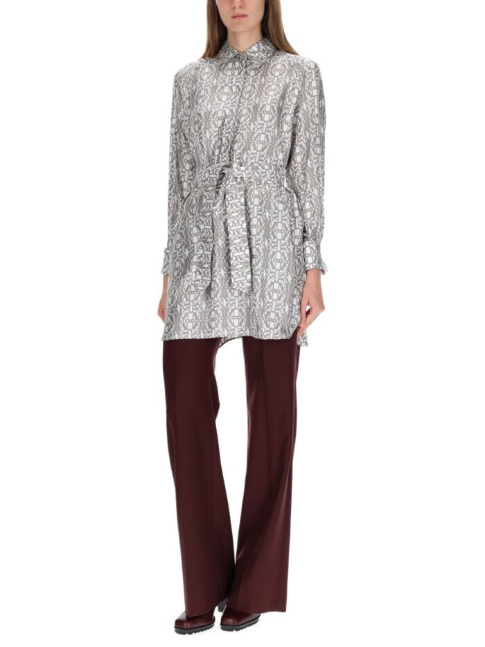 Max Mara PRINTED SILK CHEMISIER DRESS