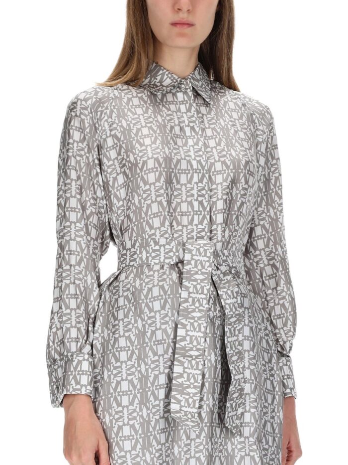 Max Mara PRINTED SILK CHEMISIER DRESS