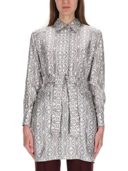 Max Mara PRINTED SILK CHEMISIER DRESS