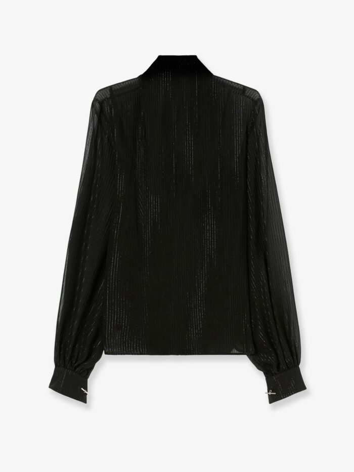 Max Mara Scafati Silk Shirt With Lurex Profiles