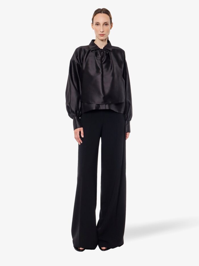 Max Mara Silk And Cotton Shirt With Jabot