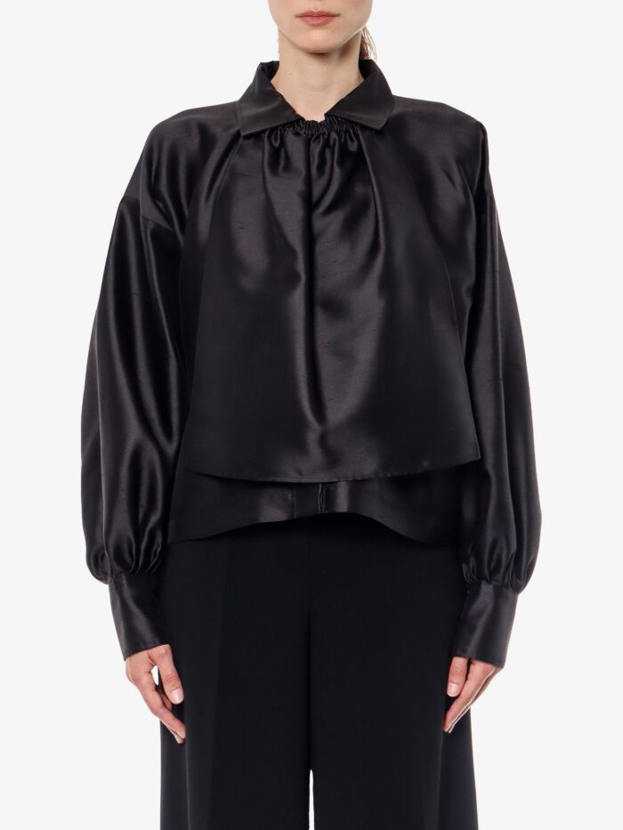 Max Mara Silk And Cotton Shirt With Jabot