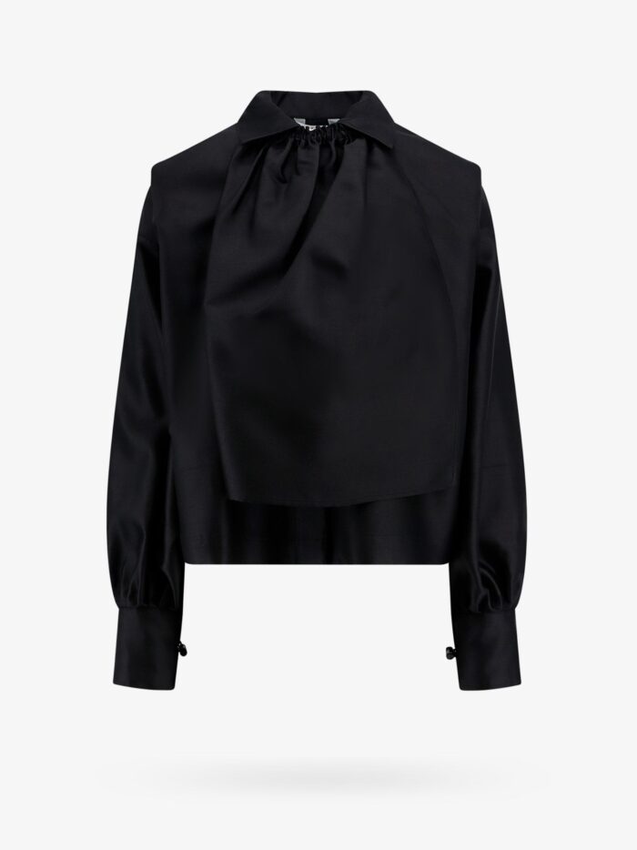Max Mara Silk And Cotton Shirt With Jabot