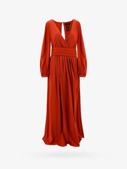 Max Mara Silk Dress With Cut-out Detail On The Back