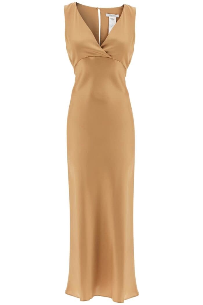 MAX MARA Sleeveless Long Satin Dress