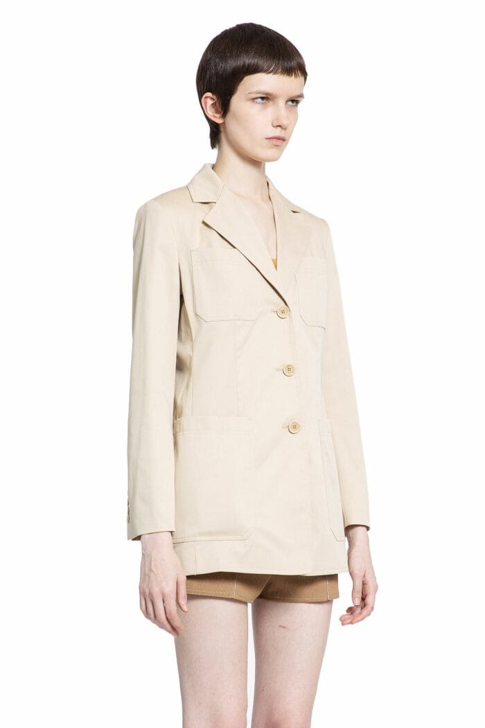 MAX MARA Stretch Gabardine Pioppo Blazer