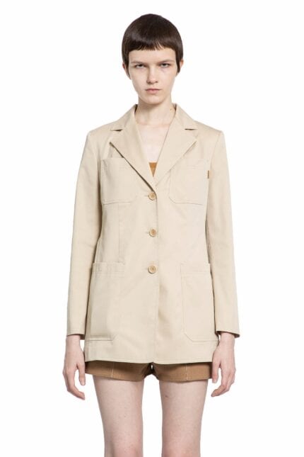 MAX MARA Stretch Gabardine Pioppo Blazer