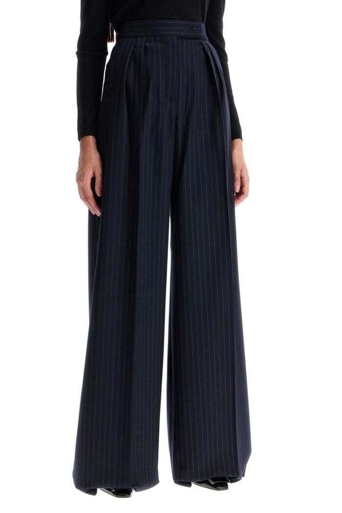 MAX MARA Striped Wool Stretch Pants