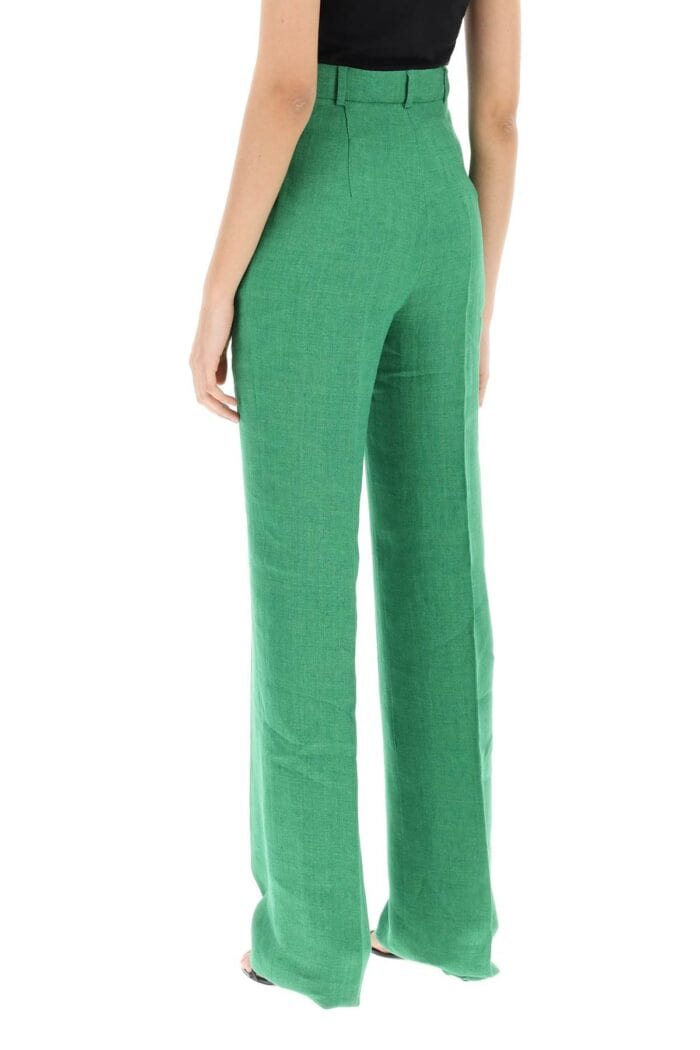 Max Mara Studio 'alcano' Straight Linen Pants