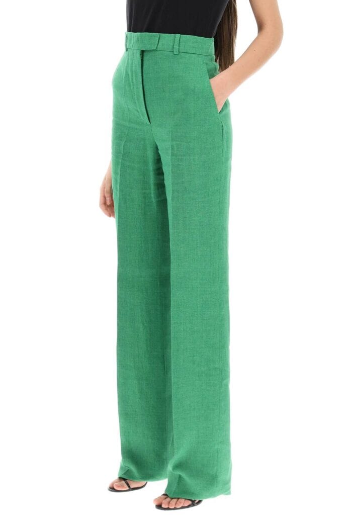 Max Mara Studio 'alcano' Straight Linen Pants