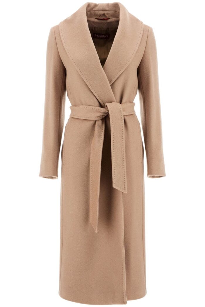 MAX MARA STUDIO Long Woolen Dressing Gown Coat