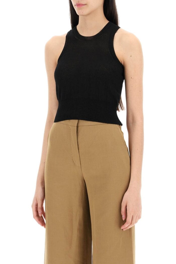 MAX MARA STUDIO "short Cropped Top In Lightweight Kn