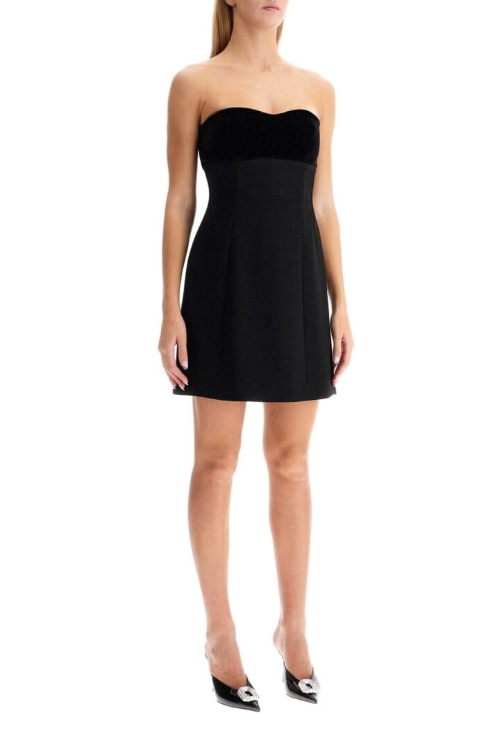 MAX MARA STUDIO Short 'trani' Dress With Velvet Insert