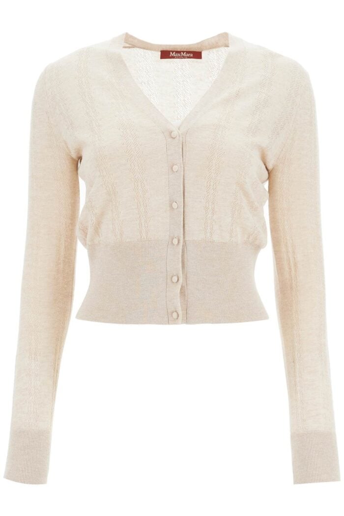 MAX MARA STUDIO Silk And Wool Blend Cardigan With