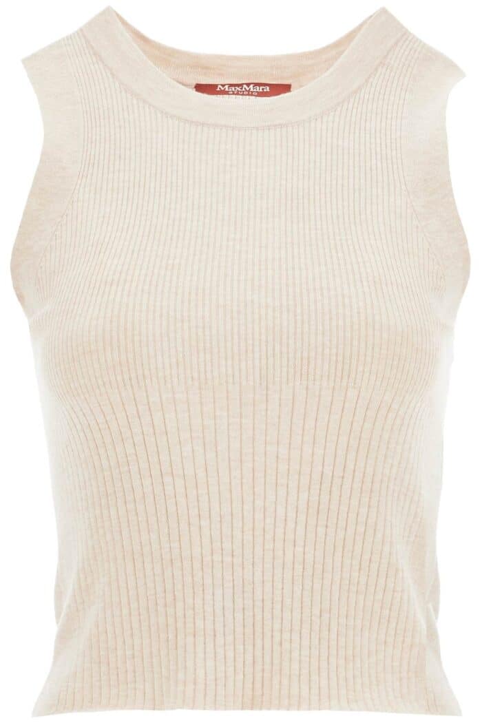 max mara studio sleeveless top in wool and MAX MARA STUDIO Sleeveless Top In Wool And