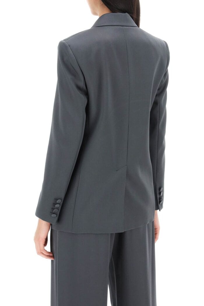 MAX MARA STUDIO Teiera Satin Double-breasted Blazer