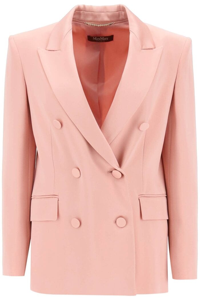 MAX MARA STUDIO Teiera Satin Double-breasted Blazer