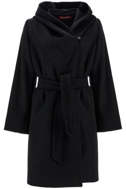 MAX MARA STUDIO Wool Coat With Hooded C