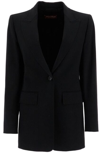 MAX MARA STUDIO Wool Crepe Blazer With T