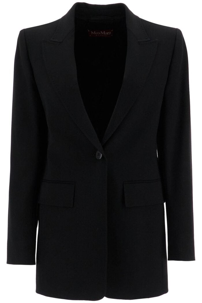 MAX MARA STUDIO Wool Crepe Blazer With T