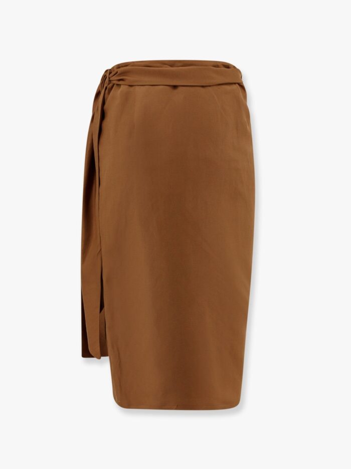 Max Mara Tequila Linen And Silk Twill Pencil Skirt