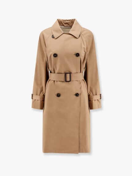 MAX MARA THE CUBE Cotton Blend C Trench With Leather Buckles