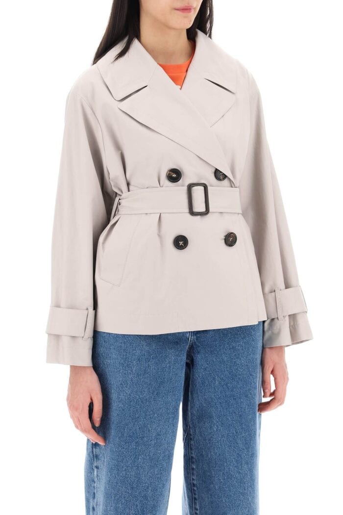 MAX MARA THE CUBE Short Double-breasted Trench Coat