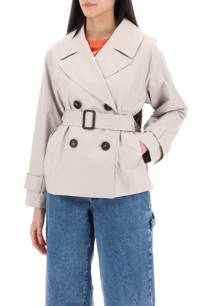 MAX MARA THE CUBE Short Double-breasted Trench Coat