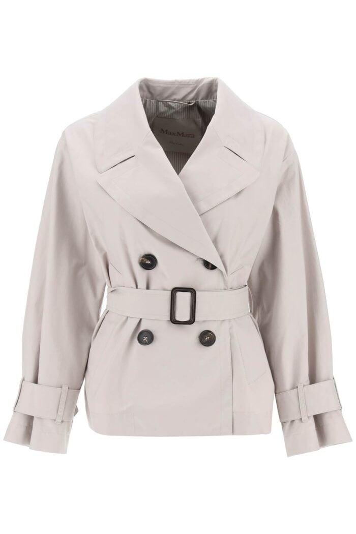 MAX MARA THE CUBE Short Double-breasted Trench Coat