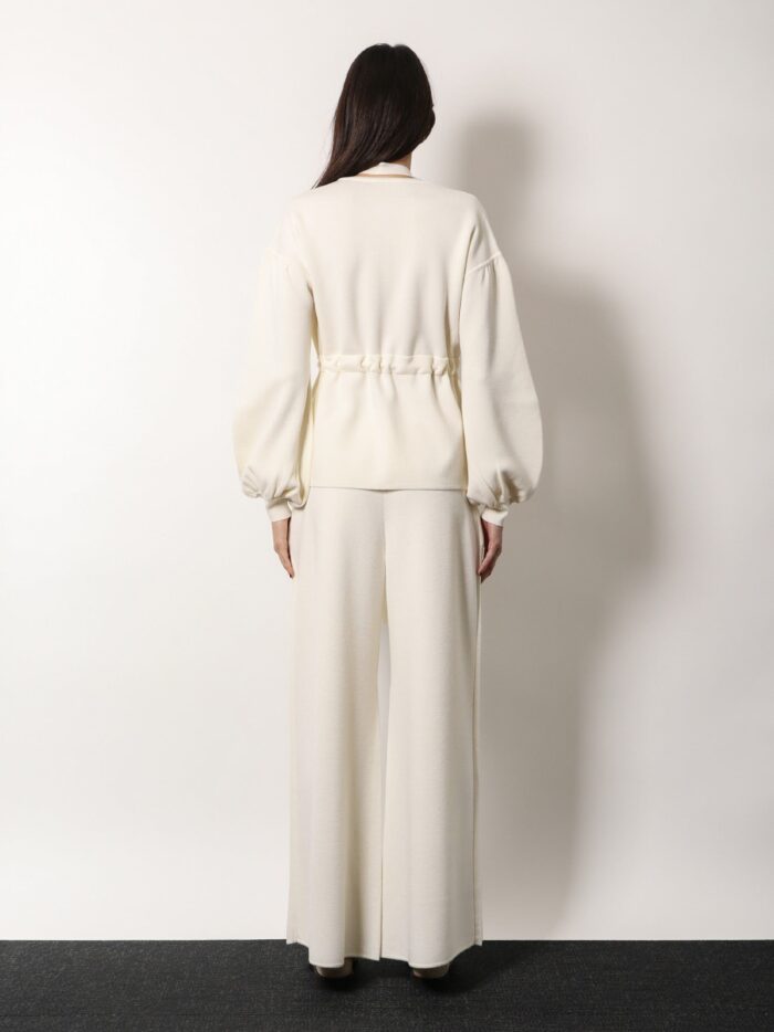 Max Mara Tiberio Virgin Wool Cardigan With Rope At Waist