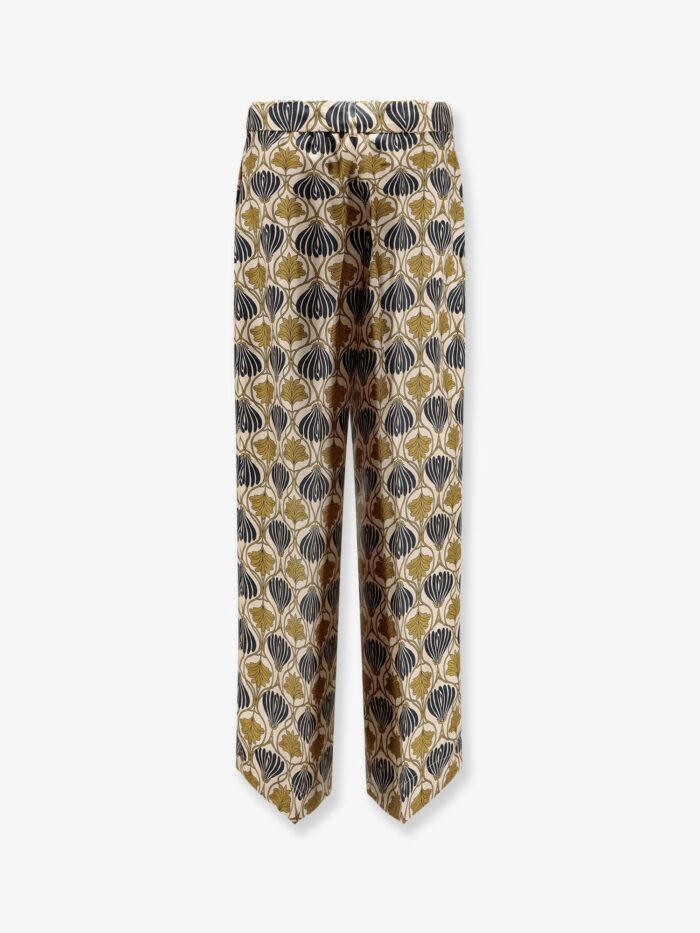 Max Mara Timec Multicolor Silk Trousers