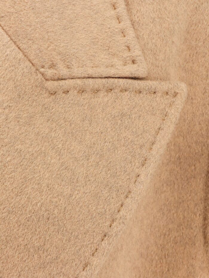 Max Mara Valle Cashmere Coat With Belt At Waist