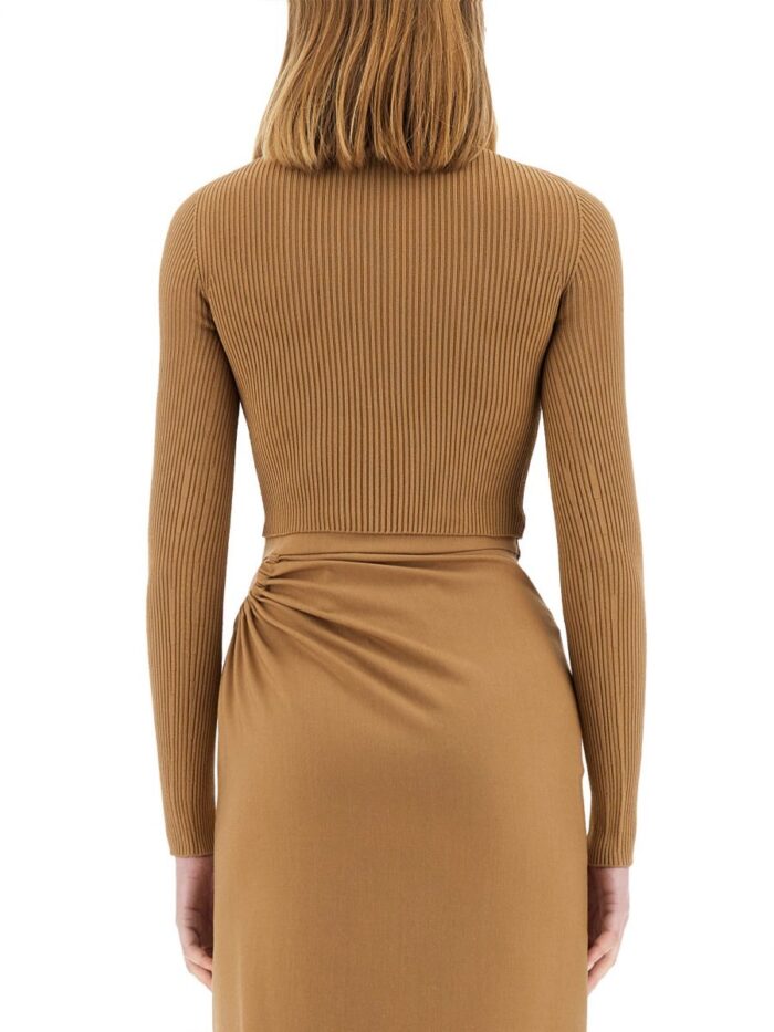 Max Mara VISCOSE CREPE CROP TOP