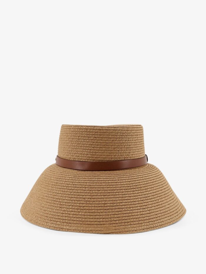 Max Mara Wide-brimmed Hat With Metal Logo On The Front