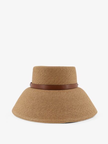 Max Mara Wide-brimmed Hat With Metal Logo On The Front