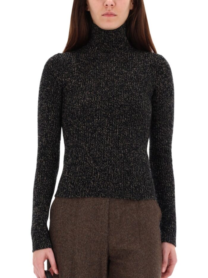 Max Mara WOOL AND CASHMERE MOULINÉ TURTLENECK