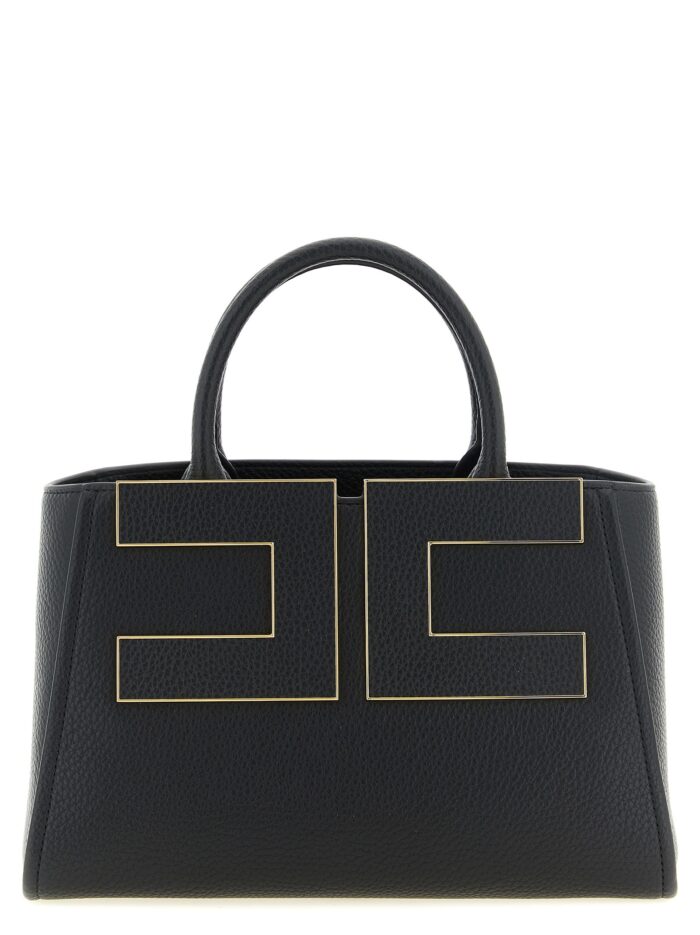 elisabetta franchi maxi logo shopping bag Elisabetta Franchi Maxi Logo Shopping Bag