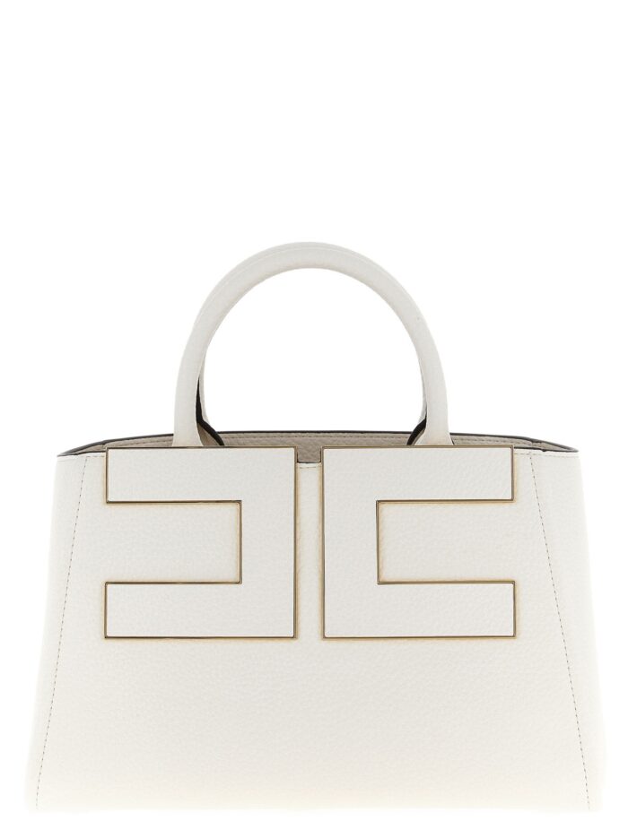 elisabetta franchi maxi logo shopping bag Elisabetta Franchi Maxi Logo Shopping Bag