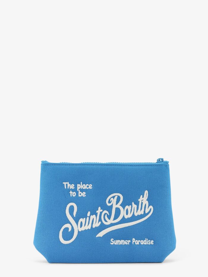 MC2 SAINT BARTH Aline Canvas Clutch Bag With Front Logo