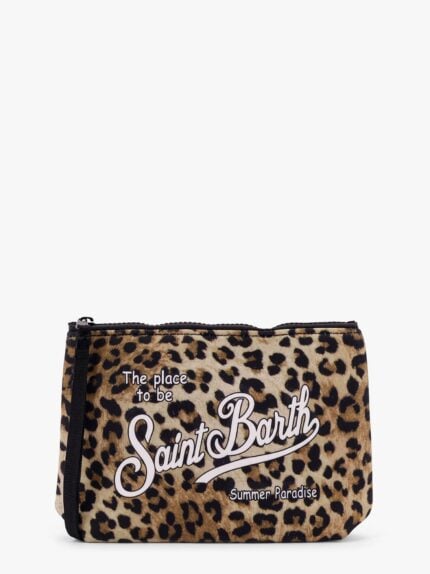 MC2 SAINT BARTH Aline Pochette With Classic Leo Print