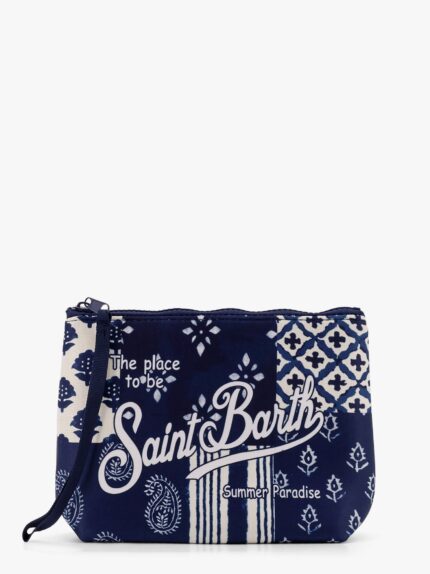 MC2 SAINT BARTH Aline Pochette With Patch Indigo Print
