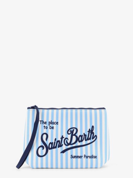 MC2 SAINT BARTH Aline Scuba Clutch With Striped Pattern